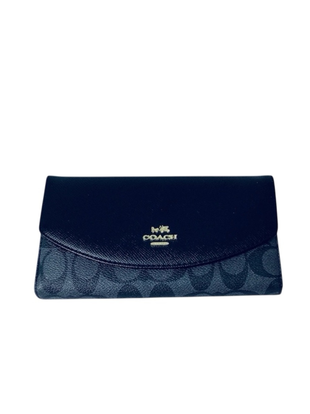 🌺 Black and Gray Women's Wallet with Coach Logo